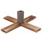 Northlight Light Wood Adjustable Artificial Christmas Tree Stand - For Trees up to 7.75ft Tall